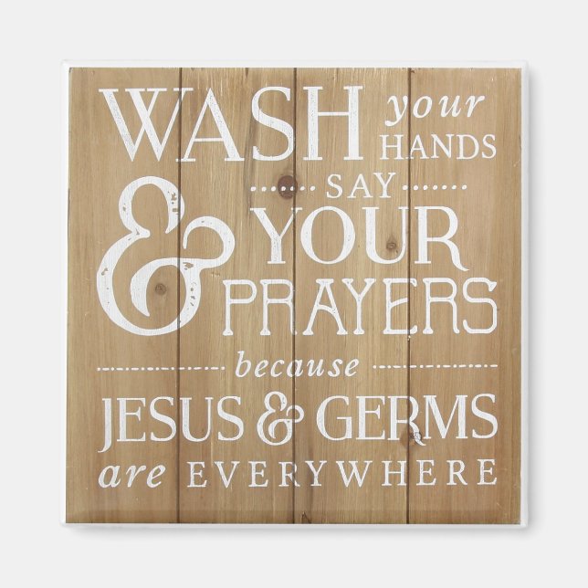 Imã Cozinha de Banheiro. Lave sua mão (Frente)