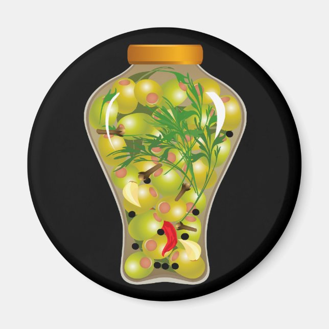 Imã cozinha de conservação de oliveiras e ervas (Frente)