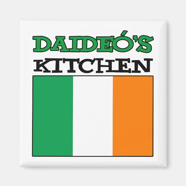 Imã Cozinha de Daideo com bandeira da Irlanda (Frente)