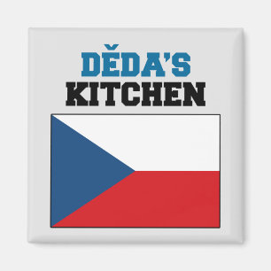 Imã Cozinha de Deda com bandeira da República Tcheca