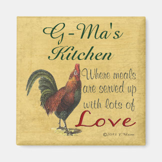 Imã Cozinha De Mãe G-Rooster Servida Com Magnet De Amo