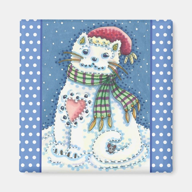 IMÃ COZINHA DE NEVE, GATO DE NEVE E MOUSE (Frente)