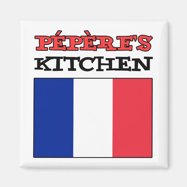 Imã Cozinha de Pepere com Bandeira da França (Frente)