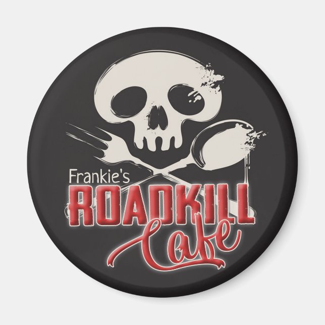 Imã Cozinha do Café Cheeky Roadkill (Frente)