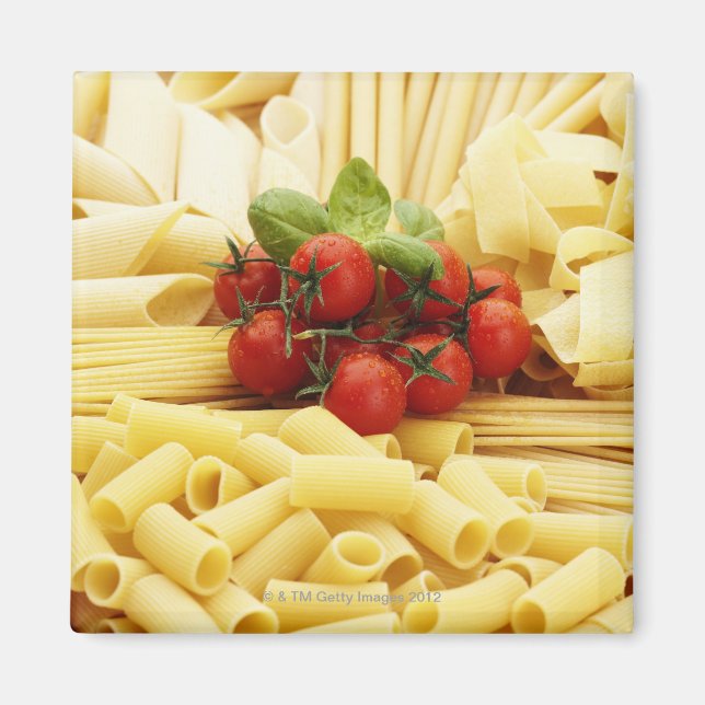 Imã cozinha italiana. Massas e tomates. (Frente)