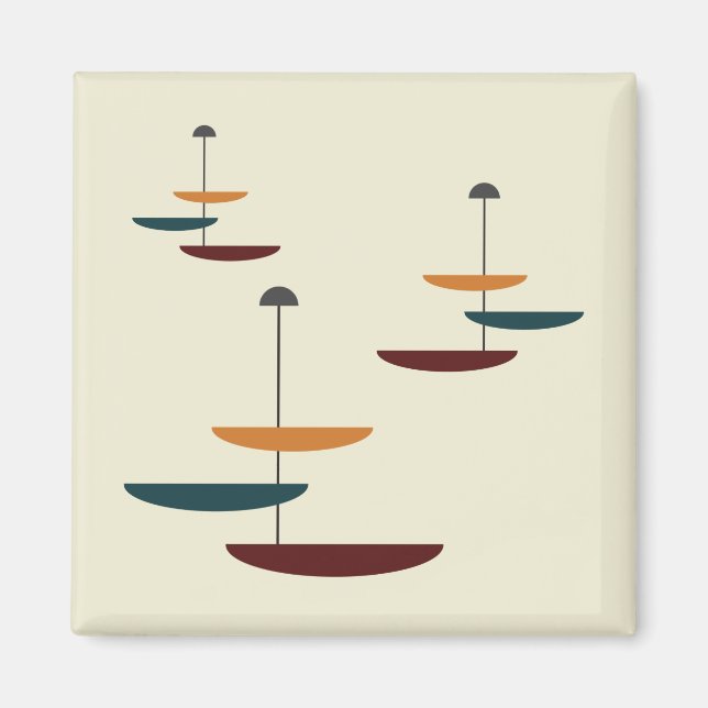 Imã Cozinha Moderna do século médio Contra Oval Púltim (Frente)