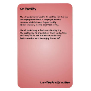 Ímã Cozinha Poem - Sobre Humildade