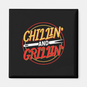 Imã Cozinhando E Grelhando Churrasco Grelhando Carne