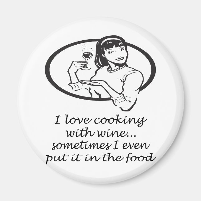 Imã Cozinhar Com Vinho (Frente)