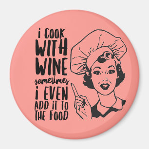 Imã Cozinhar engraçado com íman de vinho