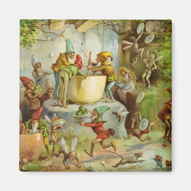 Imã Cozinhar Na Cozinha Gnome (Frente)