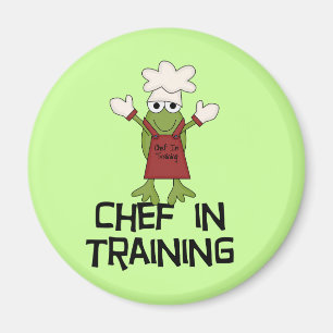 Imã Cozinheiro chefe do sapo no camiseta e nos