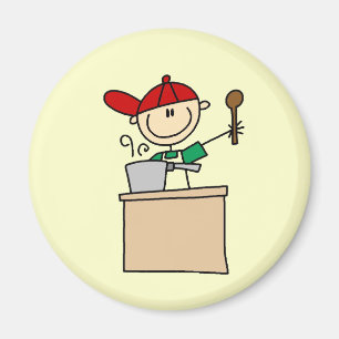 Imã Cozinheiro Homem em Figuras Simples