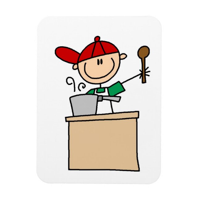 Ímã Cozinheiro Homem em Figuras Simples (Vertical)