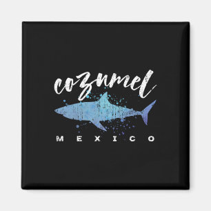 Imã Cozumel México Tubarão Mergulhador Férias de Prima
