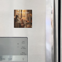 Imã Cozy Autumn Vibes | Personalized Fall Cabin Window