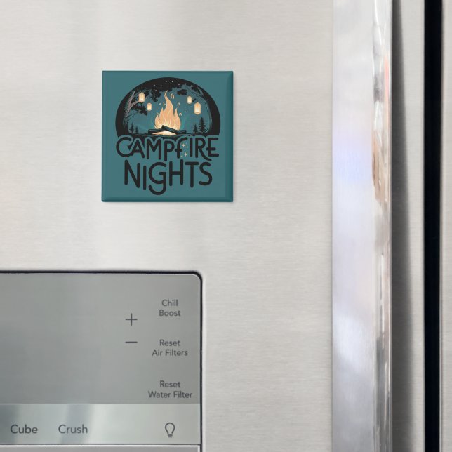 Imã Cozy Campfire Nights Rustic Outdoor Adventure (In Situ (Fridge))
