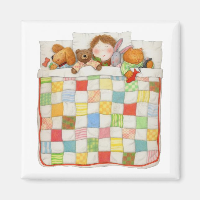Imã COZY QUILT Square Magnet (Frente)
