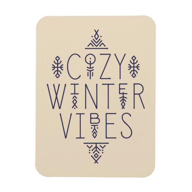 Ímã Cozy Winter Vibes Design (Vertical)