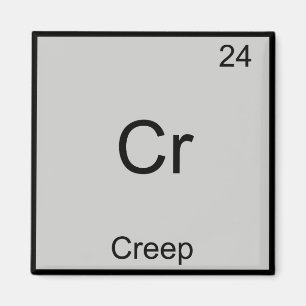 Imã Cr - Símbolo De Elemento De Química Engraçado Da C