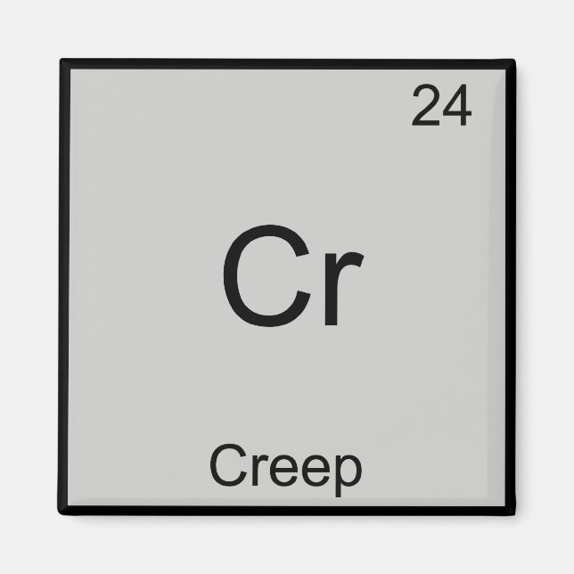Imã Cr - Símbolo De Elemento De Química Engraçado Da C (Frente)