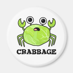 Imã Crabbage Funny Cabbage Crab Pun