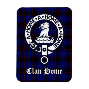 Ímã Crachá Clan Home Crest e Tartan