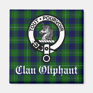 Imã Crachá Clan Oliphant Crest e Tartan