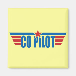 Imã Crachá de Asas Co-Piloto - Aviação
