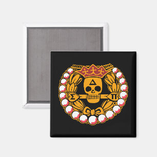 Imã Crachá de Caveira da Delta Sigma Pi