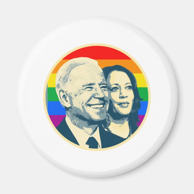 Imã Crachá DE ORDENAMENTO BIDEN HARRIS GRANDE (Frente)