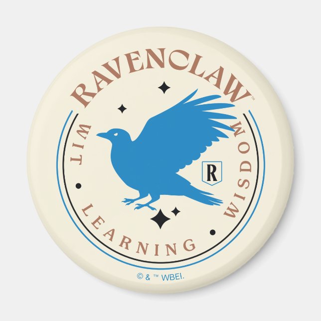 Imã CRACHÁ de Orgulho da Casa Azul RAVENCLAW™ (Frente)