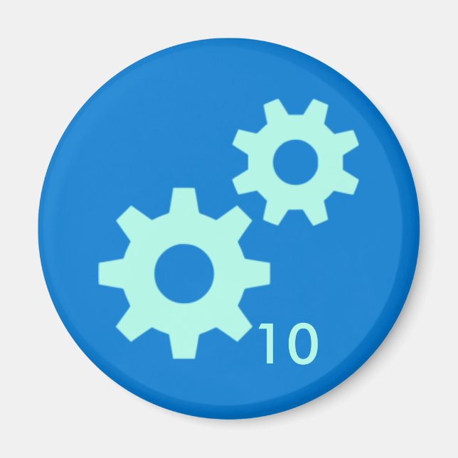 Imã Crachá - engrenagens 10 (Frente)