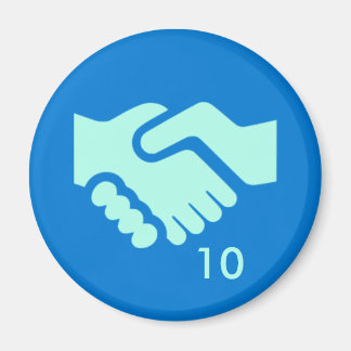 Imã Crachá Magnet - Handshake 10