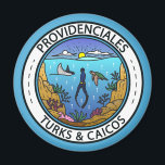 Imã Crachá Providencienciales Turks e Caicos Scuba<br><div class="desc">Providenciales vetor de arte design. Providenciales,  conhecida localmente como Provo,  é uma ilha no arquipélago Turks e Caicos,  no oceano Atlântico. É tocada por praias leves e suaves,  muitas delas na costa norte.</div>