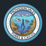 Imã Crachá Providencienciales Turks e Caicos Scuba<br><div class="desc">Providenciales vetor de arte design. Providenciales,  conhecida localmente como Provo,  é uma ilha no arquipélago Turks e Caicos,  no oceano Atlântico. É tocada por praias leves e suaves,  muitas delas na costa norte.</div>