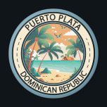 Imã Crachá Puerto Plata Dominican Republic Hut<br><div class="desc">Design de arte vetorial de Puerto Plata. San Felipe de Puerto Plata é a capital da província de Puerto Plata na costa atlântica da República Dominicana no norte. A cidade é mais conhecida por suas praias.</div>