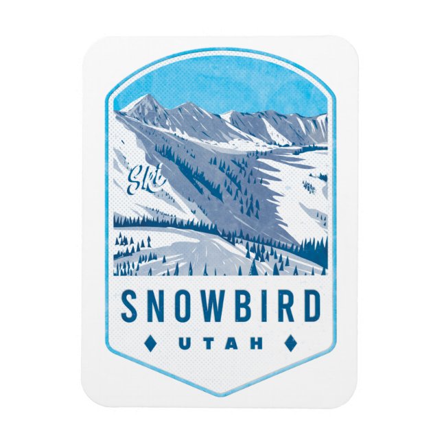 Ímã Crachá Snowbird Utah Ski (Vertical)