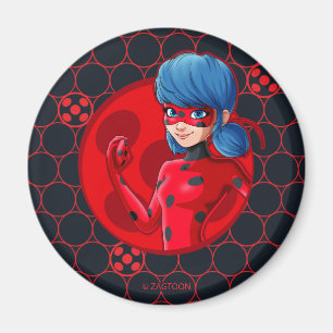 Imã Crachá Vermelho Ladybug