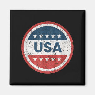 Imã Crachá vintage dos EUA gráfico da bandeira america