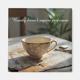 Imã cracked broken teacup inspirational Magnet