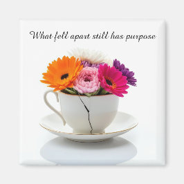 Imã cracked broken teacup inspirational Magnet