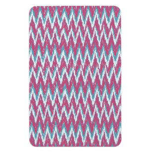 Ímã Cranberry e Teal Kat ZigZag Padrão