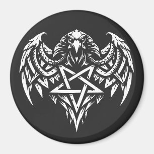 Imã Cráneo Pentagrama Tribal por BurnsInhell