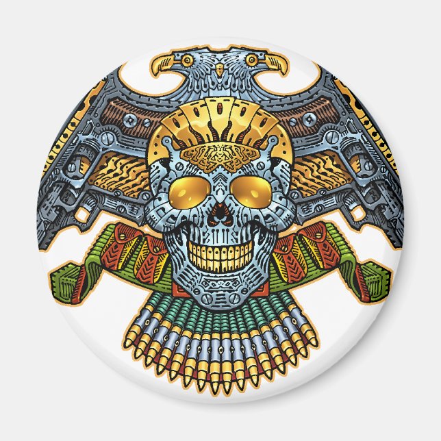 Imã Crânio com armas e balas pela Al Rio (Frente)