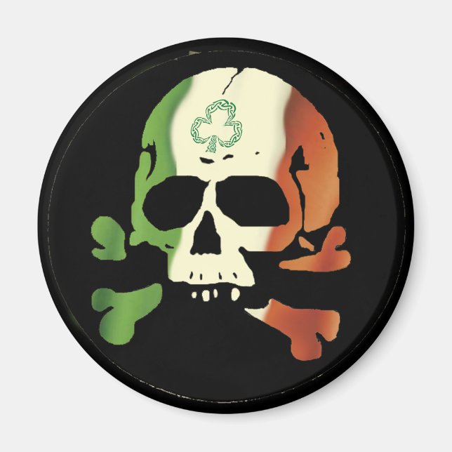 Imã crânio da bandeira irlandesa (Frente)