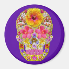 Imã Crânio da Flor 4 - Tropical