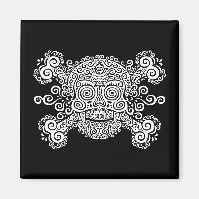 Imã Crânio de Açúcar Antiquado (Frente)