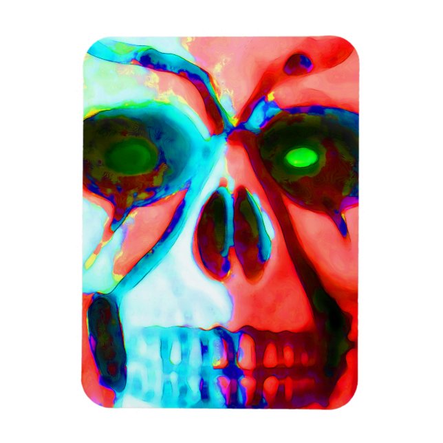 Ímã crânio de halloween (Vertical)