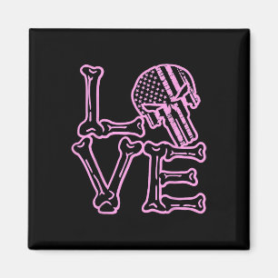 Imã Crânio de Ossos de Amor Gráfico do Dia dos Namorad